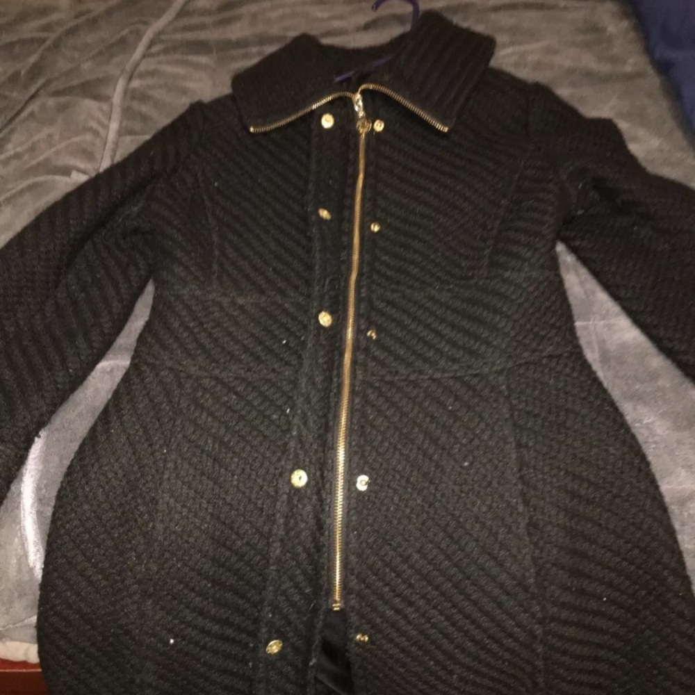 Jessica Simpson Women's Basketweave Walker Coat